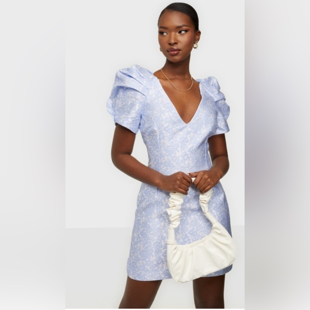 Puff Sleeve Bardot Cocktail Dress XS